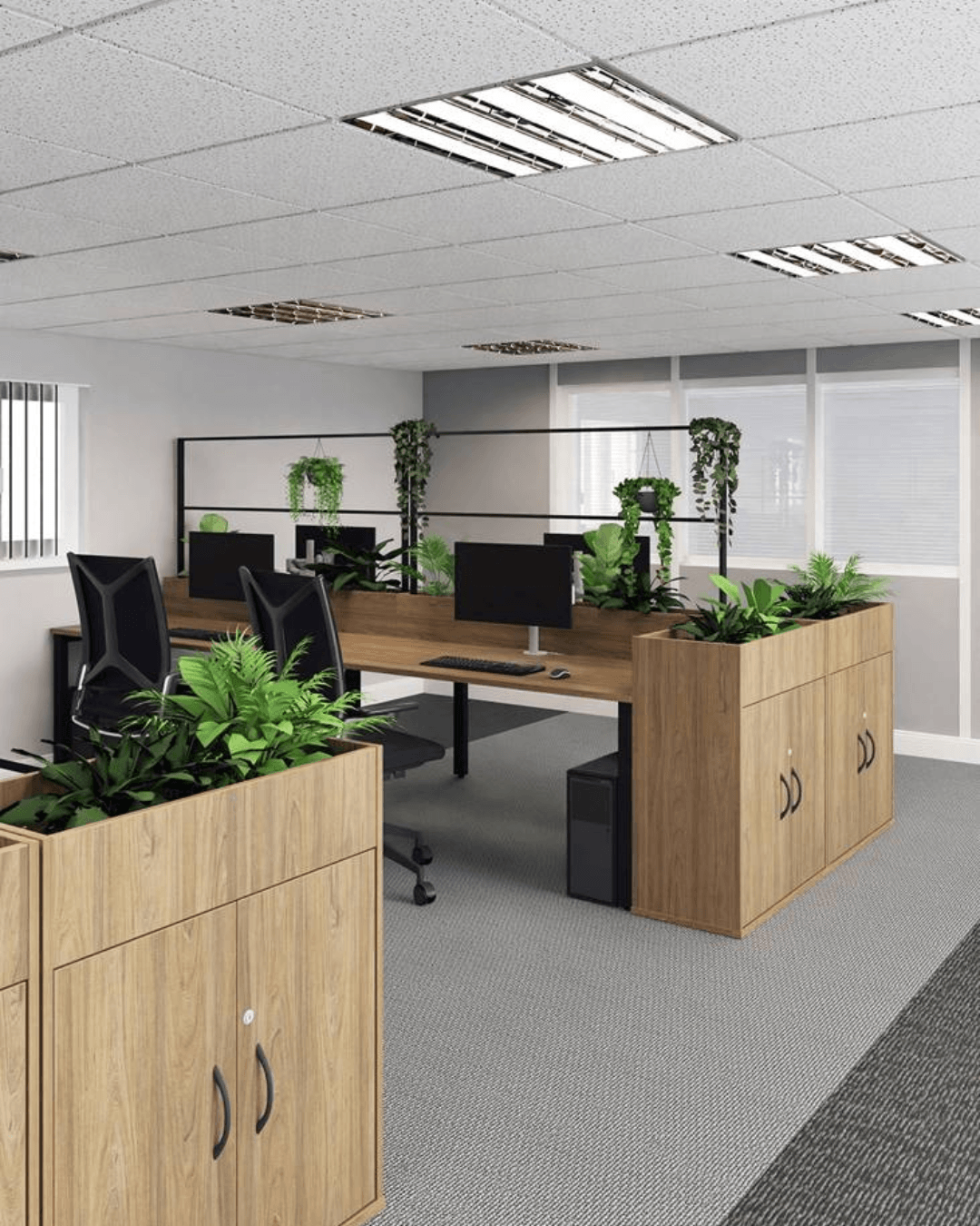 Office planters and desking 